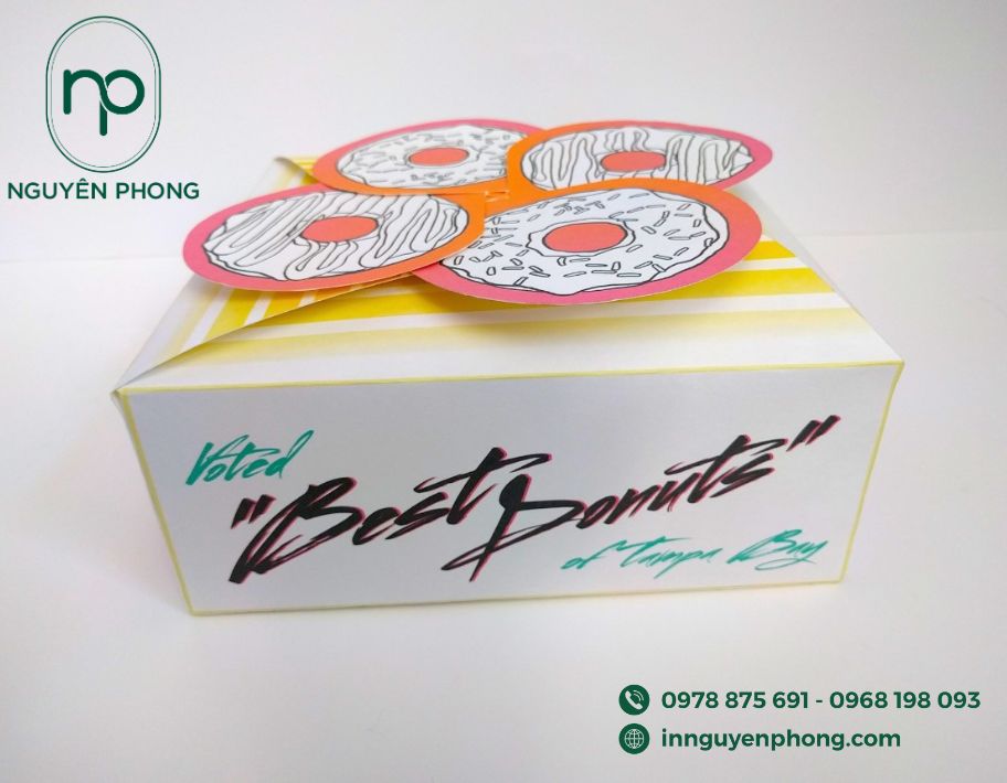 Mẫu hộp đựng bánh donut thiết kế lạ